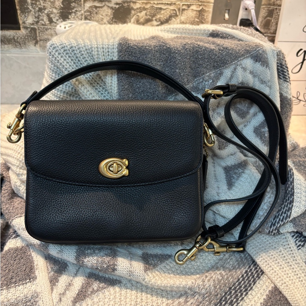 Coach Cassie 19 Black Leather Crossbody Bag
